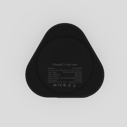 100W Qi2 25W Power Station w/Dual Retractable Cables