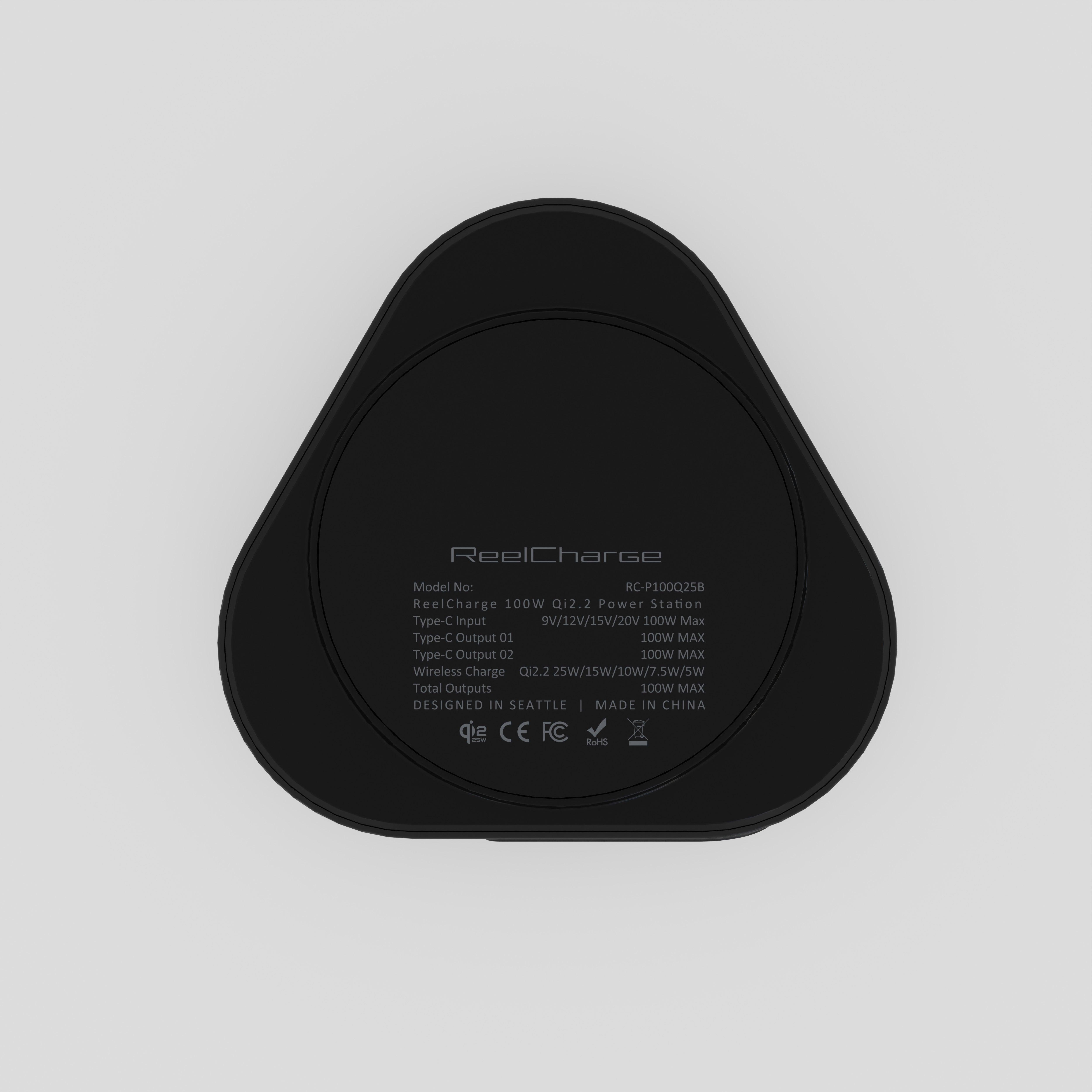 100W Qi2 25W Power Station w/Dual Retractable Cables