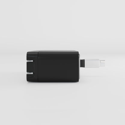 70W USB-C+C+A AVS Wall Charger w/Retractable Cable