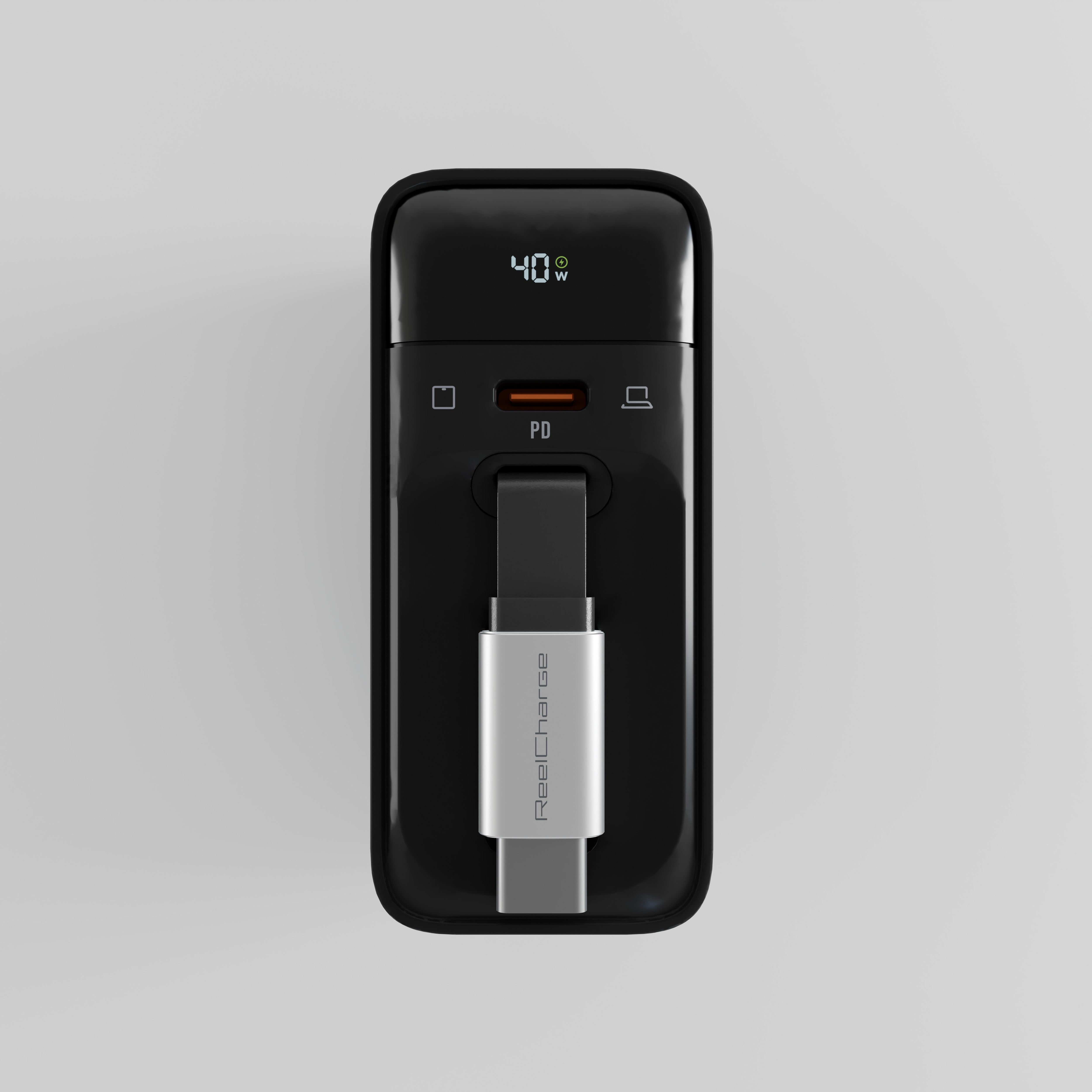 40W USB-C+C AVS Wall Charger w/Retractable Cable