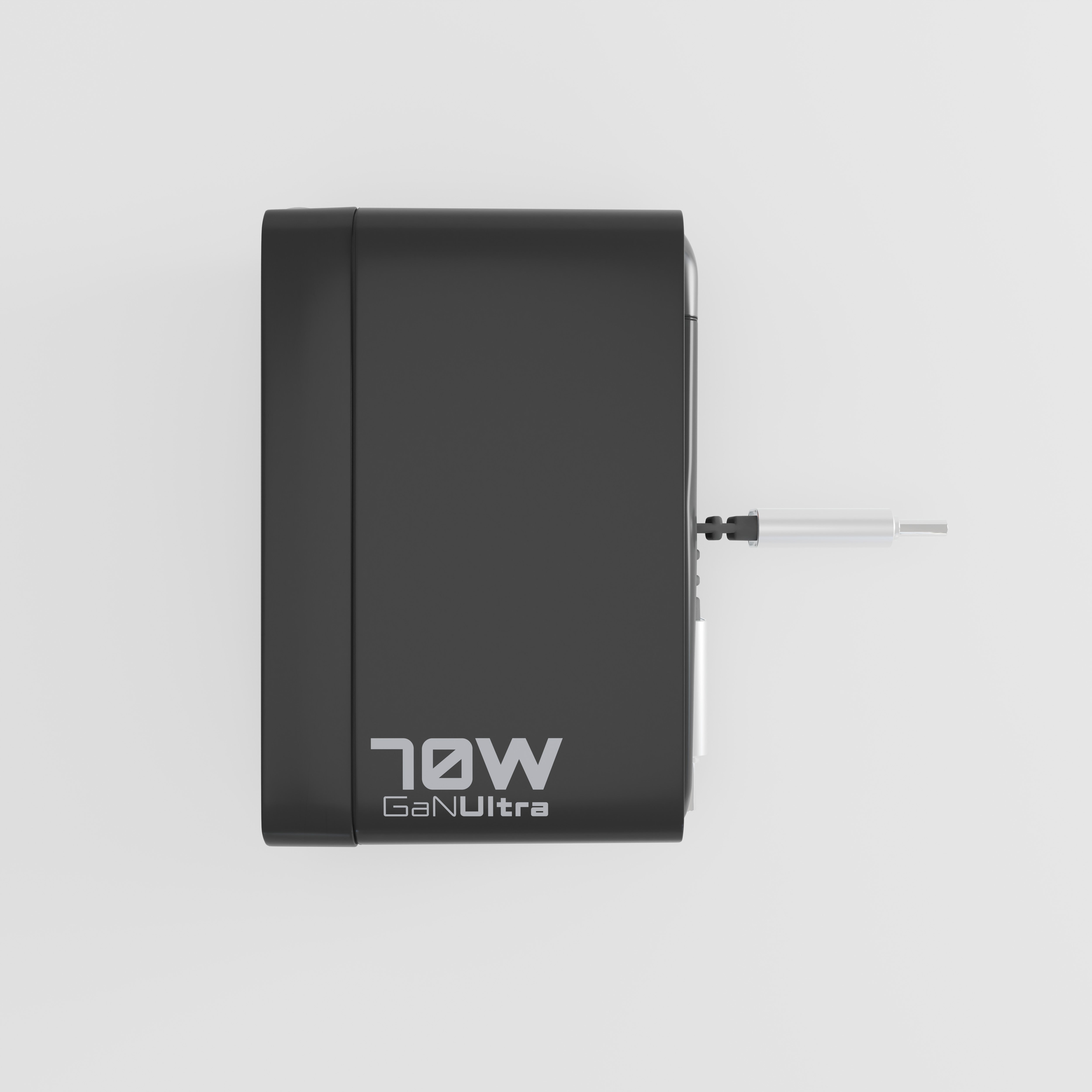 70W USB-C+C+A AVS Wall Charger w/Retractable Cable